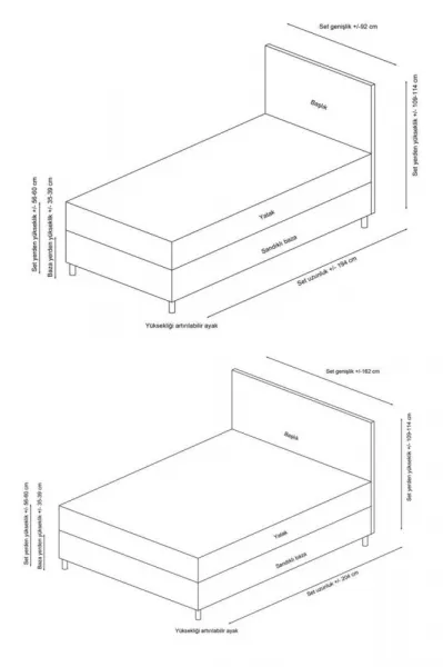 Rám manželskej postele s čelom Motya 140 x 200 - Anthracite
