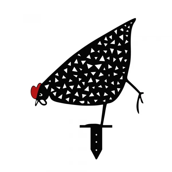 Súprava dekoratívnych kovových doplnkov do záhrady Chickens