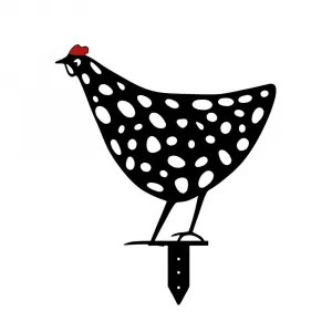 Súprava dekoratívnych kovových doplnkov do záhrady Chickens