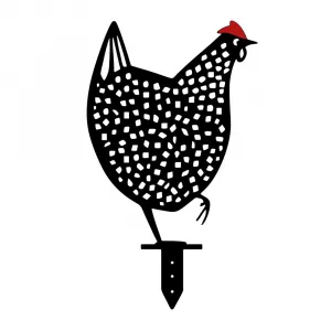Súprava dekoratívnych kovových doplnkov do záhrady Chickens
