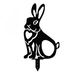 Súprava dekoratívnych kovových doplnkov do záhrady Rabbits