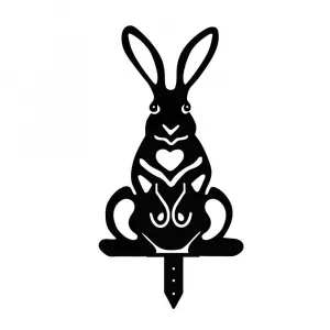 Súprava dekoratívnych kovových doplnkov do záhrady Rabbits