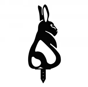 Súprava dekoratívnych kovových doplnkov do záhrady Rabbits