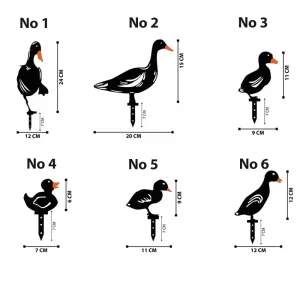 Súprava dekoratívnych kovových doplnkov do záhrady Ducks