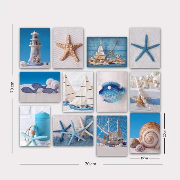 Dekoratívny obraz z MDF (12 kusov) 12MDF30YS