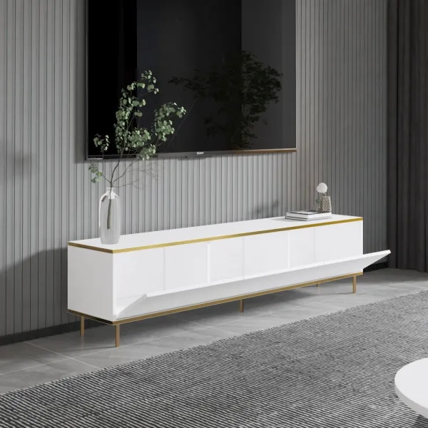 TV stolík Imaj - White, Gold