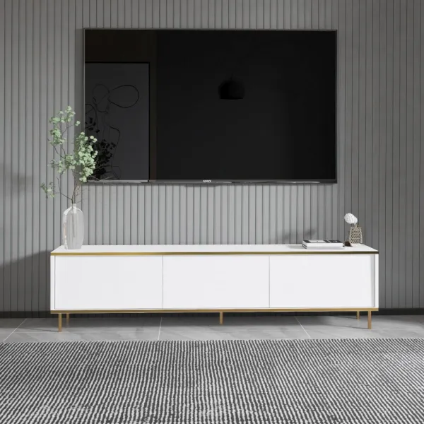 TV stolík Imaj - White, Gold