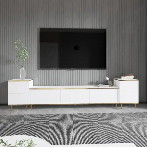 TV skrinka / Obývacia stena Imaj - White, Gold