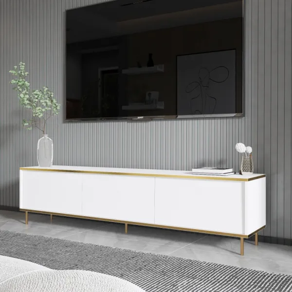 TV stolík Imaj - White, Gold