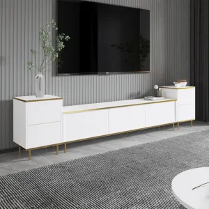 TV skrinka / Obývacia stena Imaj - White, Gold