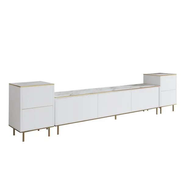 TV skrinka / Obývacia stena Imaj - Marble, White
