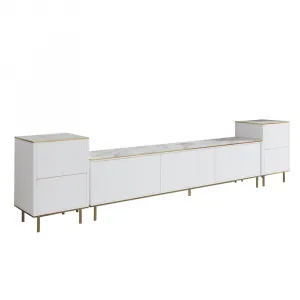 TV skrinka / Obývacia stena Imaj - Marble, White