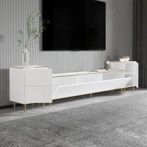 TV skrinka / Obývacia stena Imaj - Marble, White