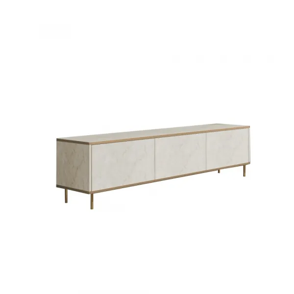 TV stolík Imaj - Travertine, Gold