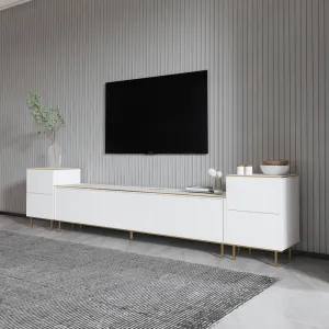 TV skrinka / Obývacia stena Imaj - Marble, White