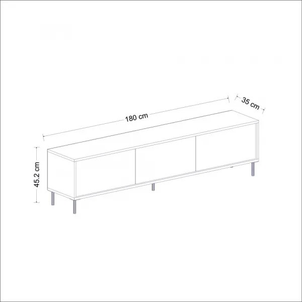 TV stolík Imaj - Travertine, Gold