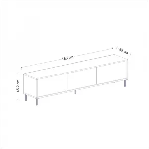TV stolík Imaj - Travertine, Gold
