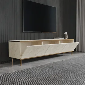 TV stolík Imaj - Travertine, Gold