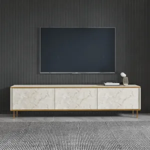 TV stolík Imaj - Travertine, Gold