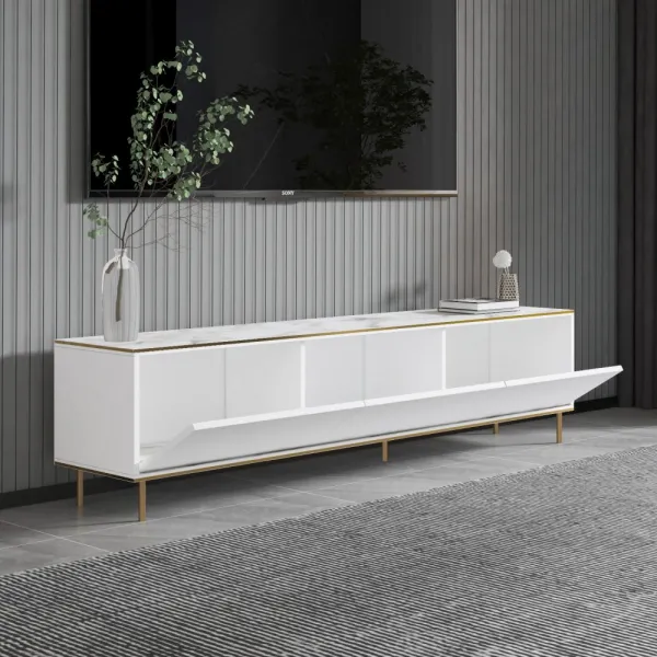 TV stolík Imaj - Marble, White