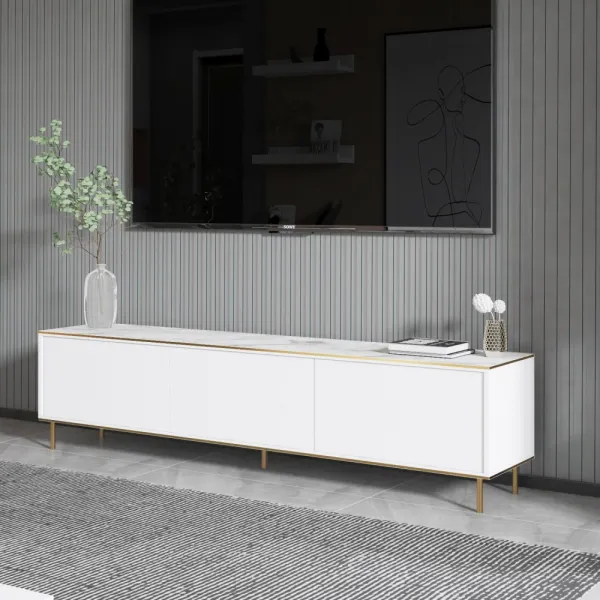 TV stolík Imaj - Marble, White