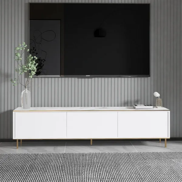 TV stolík Imaj - Marble, White