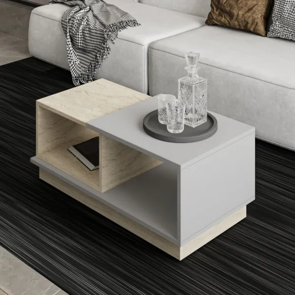 Konferenčný stolík Consept - Travertine, Grey