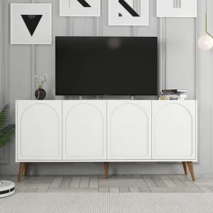 Konzolový stolík Lyon 81 - White, Walnut