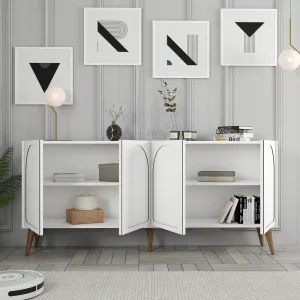 Konzolový stolík Lyon 81 - White, Walnut