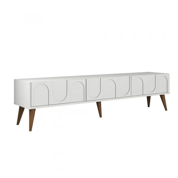 TV stolík Lyon 44 - White, Walnut