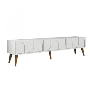 TV stolík Lyon 44 - White, Walnut