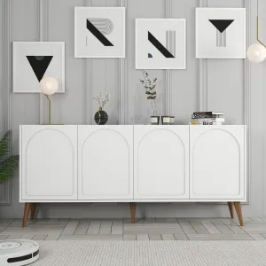 Konzolový stolík Lyon 81 - White, Walnut