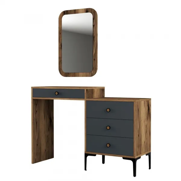 Toaletný stolík Lizbon 543 - Walnut, Anthracite