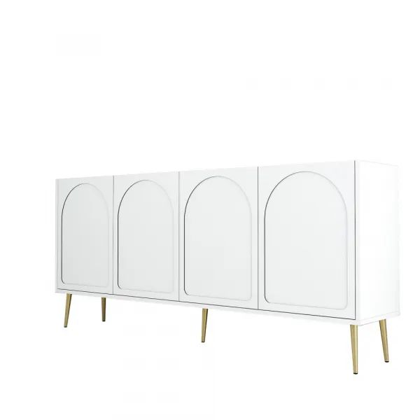 Konzolový stolík Lyon 80 - White, Gold