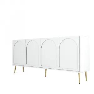 Konzolový stolík Lyon 80 - White, Gold