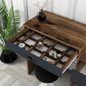 Toaletný stolík Lizbon 543 - Walnut, Anthracite