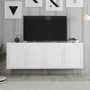 Konzolový stolík Lyon 80 - White, Gold
