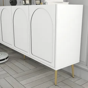 Konzolový stolík Lyon 80 - White, Gold