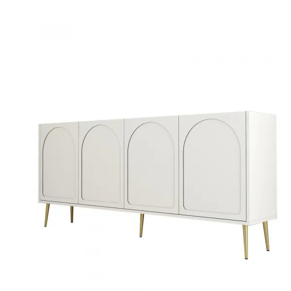 Konzolový stolík Lyon 80 - Cream, Gold