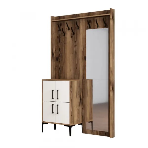 Predsieňová stena Berlin BC - Walnut, White