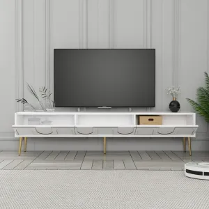 TV stolík Lyon 43 - White, Gold