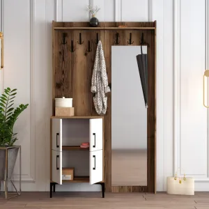 Predsieňová stena Berlin BC - Walnut, White