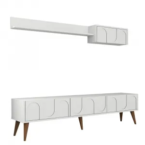 TV skrinka / Obývacia stena Lyon 2 - White, Walnut