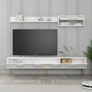 TV skrinka / Obývacia stena Lyon 2 - White, Gold