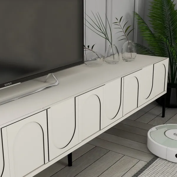 TV stolík Lyon 42 - Cream, Black