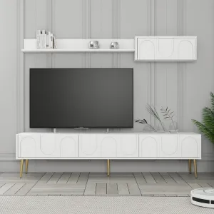 TV skrinka / Obývacia stena Lyon 2 - White, Gold
