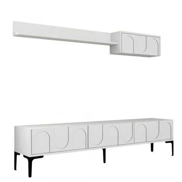 TV skrinka / Obývacia stena Lyon 2 - White, Black