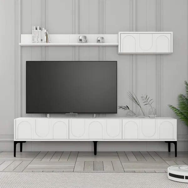 TV skrinka / Obývacia stena Lyon 2 - White, Black