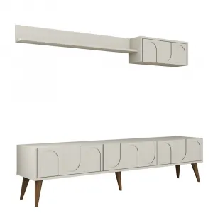 TV skrinka / Obývacia stena Lyon 2 - Cream, Walnut