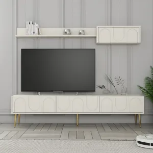 TV skrinka / Obývacia stena Lyon 2 - Cream, Gold